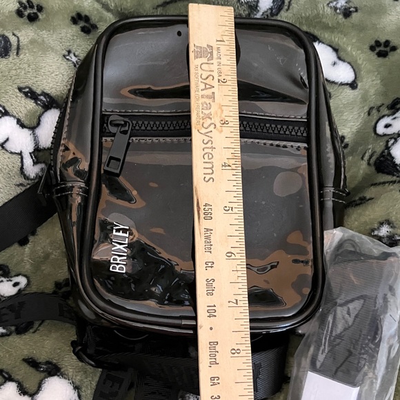 Brixton Glossy Transparent Black Belt/Crossbody Bag - Picture 7 of 8